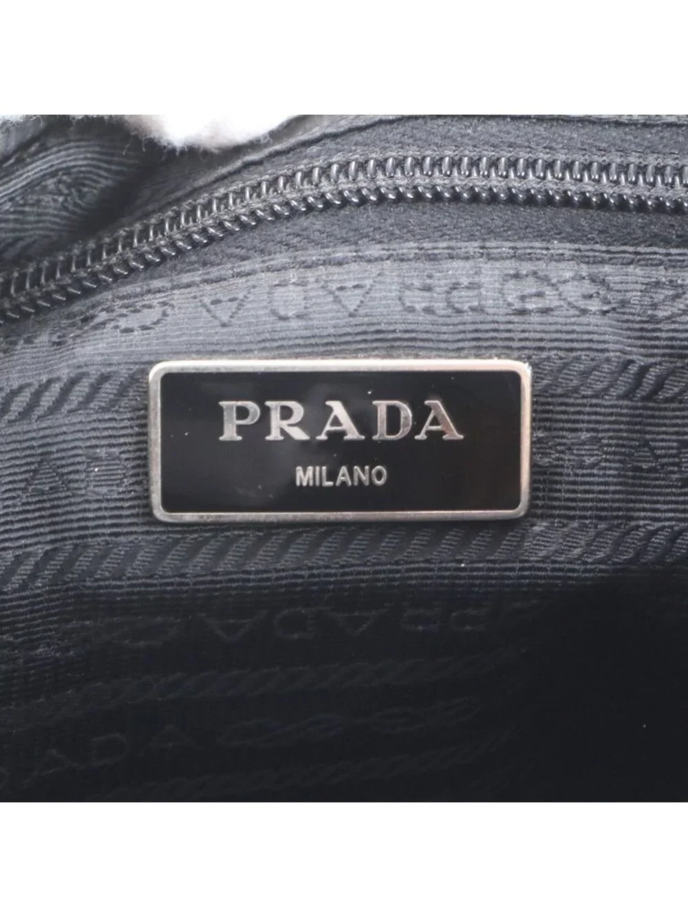 Prada Tessuto Nylon Leather Shoulder Bag Crossbody Messenger Business Black